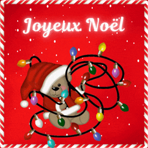 gif joyeux Noël guirlande
